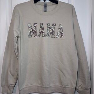 MAMA Beige Crewneck
